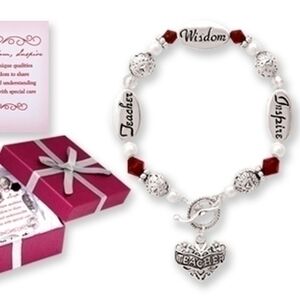 Teachers Gratitude Charm Bracelet